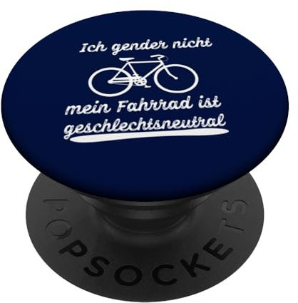Lustiger Spruch Thema Gendern Spaß Rennrad Radfahrer E-Bike PopSockets mit austauschbarem PopGrip