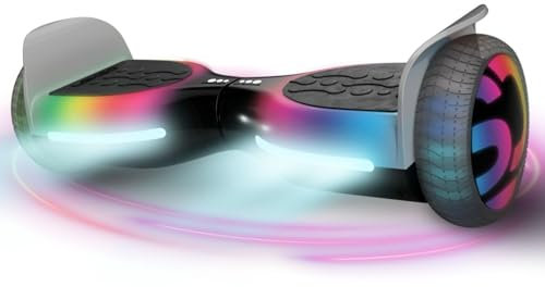 LEXGO HOVERBOARD PHANTOM - Overboard Elettrico con Telaio in Acciaio, Ruote da 6,5'' e 2 motori Brushless da 250W - Hoverboard per Bambini con velocità fino a 12km/h e Autonomia di 10km