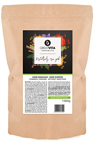 GreatVita Kristallsalz rosa, 2 Kg, grobe Körnung 2-5 mm - Naturreines Steinsalz aus traditionellem Abbau, reich an Mineralstoffen