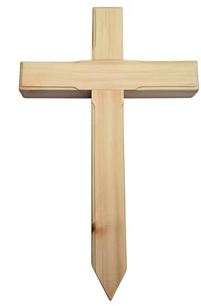16 Solid Wood Memorial Cross Wooden Grave Marker Superior Thickness