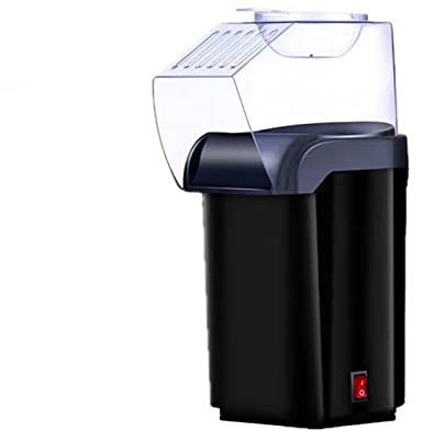 1200W Heißluft-Popcornmaschine Retro Popcorn Maker Leckeres Popcorn In 3 Minuten Kalorienarme Und Fettfreie Gesunde Poppers Mit Abnehmbarem Deckel Für Home Movie Nights Partys Kinder(Black)