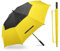 ZOMAKE Regenschirm Groß Sturmfest,XXL Großer Golf Umbrella Sturmfester Automatik,Schirm Windfest Schwarz,Golfschirm Stabil für Herren Damen 2 Personen(Schwarz-Gelb)
