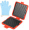 Microwave Toastie Sandwich Maker Silicone Microwaveable Cookware Wireless Toastie Maker Nonstick Plate Sandwich Maker Heatwave Technology Sandwich Toaster for Cooking Crispy Sandwiches (Red+Gloves)