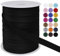 LEREATI Schrägband 15mm x 50m, Einfassband zum Nähen Doppelt Gefaltetes Stoffband aus Polyester Hemming Tape Satin, Nahtband zum Nähen Basteln Dekorationen DIY Handwerk (Schwarz)