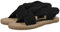 Sandales Femme - Pantoufles d'été bohème - Sandales à plateforme - Claquettes à bout ouvert - Plateforme - Nu-pieds en lin - Tricotées colorées - Sangle croisée - Chaussons de paille pour femme