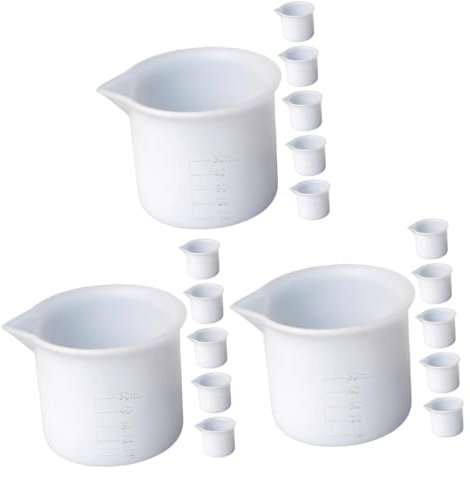 SOIMISS 18pcs Cute Silicone Measuring Cups Epoxy Molds Baking Tablespoon Mixing Containers for DIY Craft