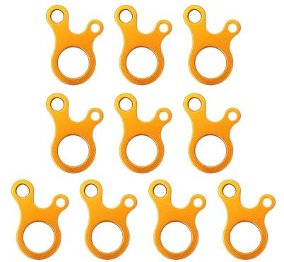 Navna Lot de 10 tendeurs de corde à 3 trous pour corde, régulateur, boucle de réglage de résistance, tendeurs de cordon de camping, outil de nouage