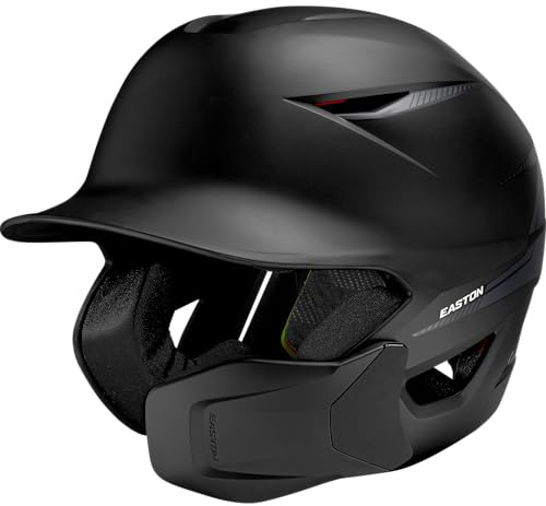 Easton | Pro Max Batting Helmet with Multi-Adjust Jaw Guard | Baseball | Black | Medium/Large (6 5/8 - 7 1/4)