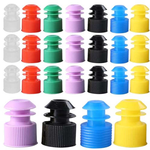 Reagenzglas Plastik Verschlussstopfen 12mm 100 Stück aus Kunststoff | Gummistopfen Reagenzglas, Prüfstopfen für Röhrchen und Flaschen, Elastisch, Dicht Zufällige Farbe