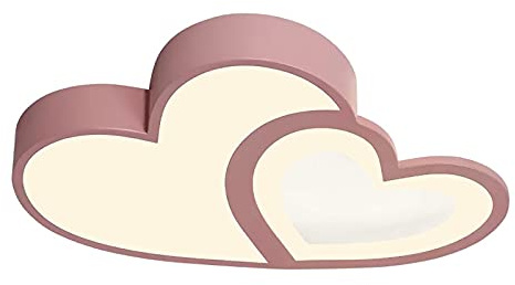 Linanty LED Deckenleuchte Kinderzimmer, dimmbare Deckenleuchte, 55 cm Schlafzimmerlampe Herz mit Fernbedienung, 3000K-6000K, modern