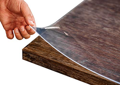 Tischfolie PVC transparent hochglanz Maßanfertigung Exakter Schnitt Tischdecke Schutzfolie Folie 2,5 mm (80 x 90 cm)