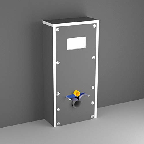 Lazer - Easy Bati habillage universel pour WC bâti-support - Panneau prêt à carreler, pose en façade ou en coffre, Blanc Or Neutre, Céramique, Matte ou Texturé Neutre