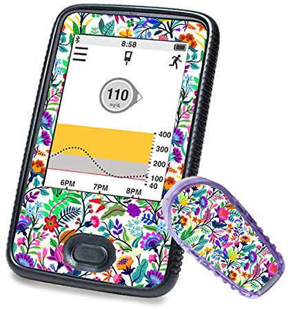 Dexcom G6 Sticker (Receiver + Transmitter) – Happy Flowers | Diasticker®