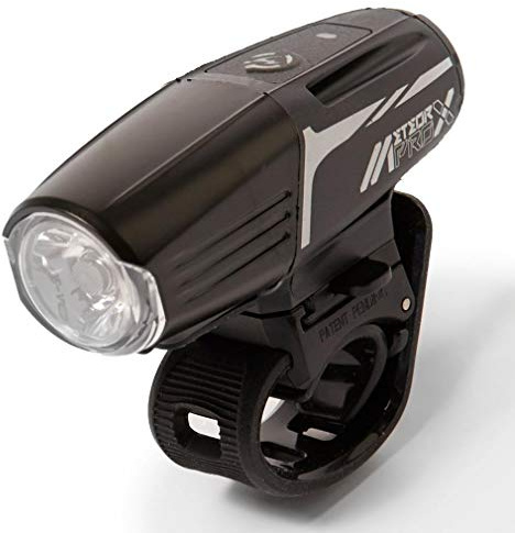 Moon - Meteor X Auto Pro Rechargeable Handlebar Mounted Front Bike Light 600 Max Lumens, Daytime Mode, 57 Hours Max Runtime