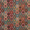 Kt KILOtela - Polsterstoff, Möbelstoff, Jacquard Gobelin, Dekostoff, Modische Accessoires, Tischdecke, Vorhang, Dekoartikel, 100 cm Länge x 280 cm Breite, Konzentrische Sechsecke, Mehrfarbig - 1 Meter