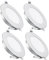 acegoo 4 x LED Spot Encastrable 12V 3000K Plafonnier, Eclairage intérieur, pour Camping-car Bateau Caravane Salle de bain Cuisine lumières, 3W étanche IP65, Blanc chaud