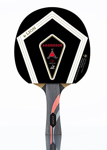 LION Aggressor Tischtennisschläger | Schwammstärke 1,8 mm | zugelassener ITTF LION-Belag | für aktive Hobby- und Vereinsspieler | im modernen Design