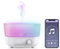 Hubble Connected Mist 5-in-1 Smart-Luftbefeuchter für Babys mit Aroma-Diffusor, Bluetooth-Lautsprecher, 7-farbiger Nachtlichtfunktion, LED-Digitaluhr, 10 Stunden Batterielaufzeit und Smartphone-App
