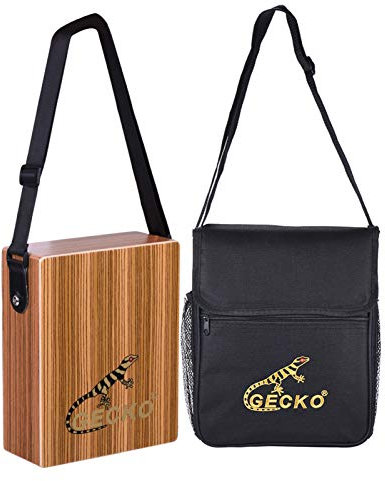 Btuty Tragbares Reise-Cajon-Box-Trommel Handtrommel Holz Percussion Instrument mit Gurt Tragetasche
