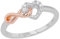 s.Oliver Ring 925 Sterling Silber Damen Ringe, mit Zirkonia synth., Bicolor, Infinity, Kommt in Schmuck Geschenk Box, 2032575