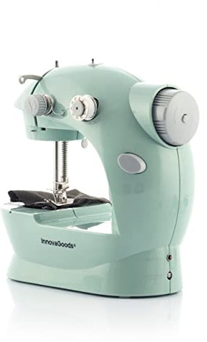 MODEZVOUS - Mini Machine à Coudre Portable, Machine à Coudre de Voyage, Eclairage LED, Coupe-fil et Accessoires, Couture à la Maison, Bureau, Voyage