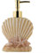 OKAT Galvanische Presse Kopf Handpresse Flasche Seifenspender, Seifenspender Flaschen, Muschelform Design für Hotelbadezimmer Home Kitchen Use