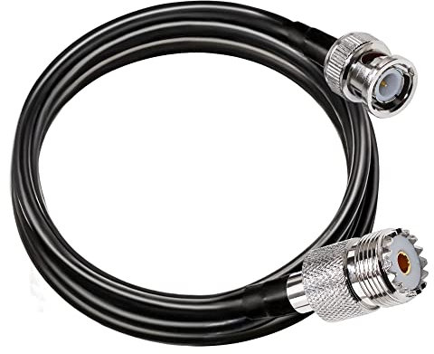 TUOLNK BNC auf UHF Überbrückungskabel RG58 BNC Stecker auf PL259 SO239 Buchse Verlängerungskabel 6.6ft (2 m) für CB Funk PL 259 auf BNC Pigtail Koaxialkabel