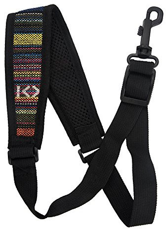 Eujgoov Saxophongurt Verstellbarer Saxophon-Umhängegurt mit Karabinerhaken für Altsaxophon-Tenor-Musikinstrument(Volksbrauch)