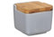D,casa Salero Cocina Ceramica con Tapa Madera para Cocina Factory - Gris - 700 ml
