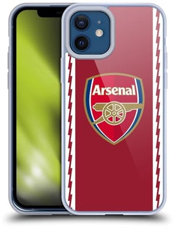 Head Case Designs Officially Licensed Arsenal FC Home 2022/23 Crest Kit Soft Gel Case Compatible With Apple iPhone 12 / iPhone 12 Pro