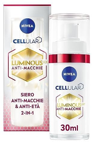 NIVEA Luminous630 Siero Viso Anti-Età & Anti-Macchie 30 ml, Siero viso antirughe e macchie con Acido Ialuronico e Thiamidol brevettato, Face serum ad azione filler riempitivo rughe