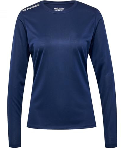 hummel Damen Hmlrun Jersey L/S Woman Blouse, Black Iris, M EU