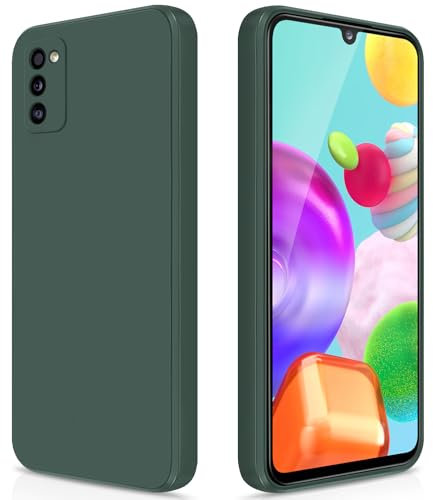 GiiYoon Hülle Kompatibel mit Samsung Galaxy A41, Hochwertiges Liquid Silicone Case, Rundumschutz Handyhülle, Kratzfestes Weiches Mikrofaserfutter- grün