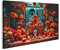 islandburner Prime Bild auf Leinwand Tag Der Toten Altar Totenköpfe Blumen Bilder Wandbilder Poster