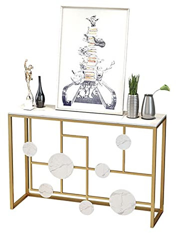 MOooy Konsolentisch Marmor-Konsolentisch, Wohnzimmer-Sofatisch, Hotel-Aufbewahrungstisch, Wandtisch, 31,4 x 11,8 x 31,4 Zoll