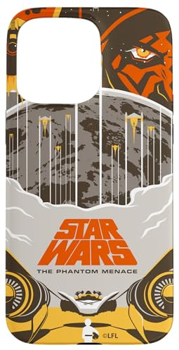 Star Wars The Phantom Menace Illustrated Movie Poster Case for iPhone 15 Pro Max