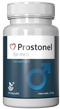 Prostonel - Suplemento dietético para hombres 30 cápsulas, sin alcohol, Europe Innovation Group. Para la salud de la próstata y del tracto urinario.