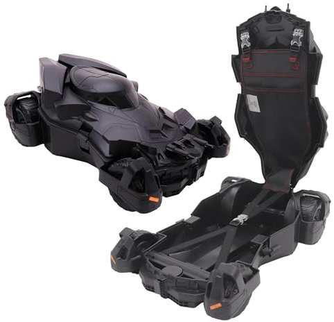 Toyland® 51 cm (20 Zoll) Batmobil-Reisekoffer im Batman-Stil zum Ziehen mit Rädern und ausziehbarem Griff – Handgepäck – Kindergepäck