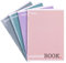 OFFICER PRODUCTS Lot de 4 cahiers d'école, format A5, 80, 80 feuilles, ligné, mixte, 4 pièces, motifs assortis, pour jeunes enfants, avec marge, cartes blanches