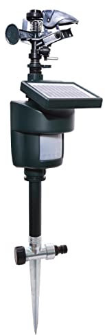 Aqualin Neue Modelle Garten Solar Sprinkler Tier Repeller,Vogelabwehr,vertreiben Hunde,Reiherschreck Katzen, Nerz, Waschbären, Wilde Tiere,Reichweite bis zu 10 m