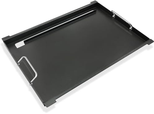 KEESHA 6787 Flat Top Griddle Insert for Weber Spirit I & II 300 Series, Universal Nonstick Griddle Replacement Parts for Broil King, Huntington and Sterling 3-Brenner Gas Grill with Mini Oven Mitt