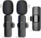 AHYBZN Lavalier Mikrofone für iPhone,Kabellose Clip-Mikrofone mit Geräuschunterdrückung für Videoaufnahmen,Interviews,Konferenzen,Podcasts
