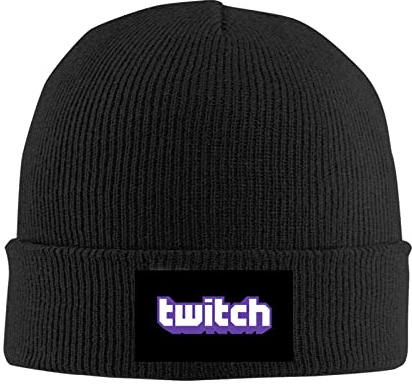 kenwozi Twitch Logo verstellbare Snapback Hip-Hop-Kappe warme Wintermütze Strickmütze schwarz, Schwarz , Einheitsgröße