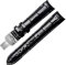 SAAWEE Echtes Lederarmband für Tissot T035 Armband Damen-Armband mit gebogenem Ende, 18 mm, modisches Armband(Black)