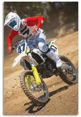 YTNSA Motorrad-Poster, Husqvarna FC450, Motocross-Dirt-Bike-Poster, dekoratives Gemälde, Leinwand, Wandposter und Kunstdruck, moderne Familienschlafzimmer-Dekoration, Poster, 30 x 45 cm