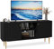 MROJISC TV-Schrank-Fernsehschrank Holz Fernsehtisch mit 4 Türen Lowboard für Fernseher TV-Regal für Wohnzimmer, Esszimmer, Schlafzimmer, Moderne Stil