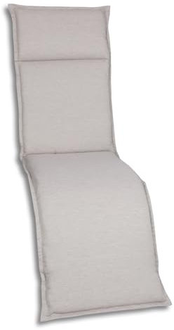 GO-DE Textil Bequeme und attraktive Polsterauflagen für Hochlehner-, Mittellehner- und Niederlehner-Gartenstühle, Sitzkissen (Einzelset, Uni Beige, Relaxauflage)
