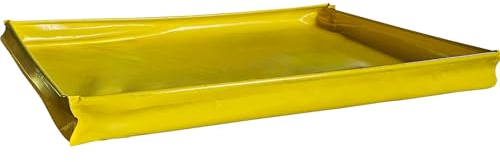 eurokraft basic | Kleingebinde-Faltwanne | Aus PVC, Farbe gelb, Auffangvolumen 115 l