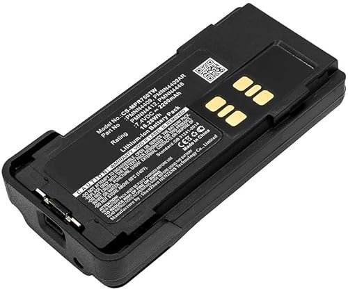 Batteria radio bidirezionale 2200 mAh/16,28 Wh per Motorola PMNN4406 PMNN4406BR PMNN4409 PMNN4409AR PMNN4409BR PMNN4412 PMNN4448