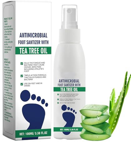 Antifungal Foot Spray,Athletes Foot Treatment Sanitizers Spray With Tea Tree Oil,Reduce Odor & Hydrating for Dry,Deodorant for Smelly Feet,Quickly Feet Sweat Remover For Athletes